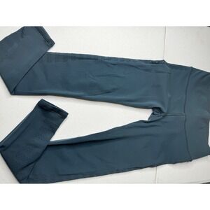 Lululemon High Rise Perforated Laser Cut Leggings Teal Blue 7/8 Tight